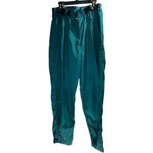 Vintage Rail Riders Teal Green Nylon Pants